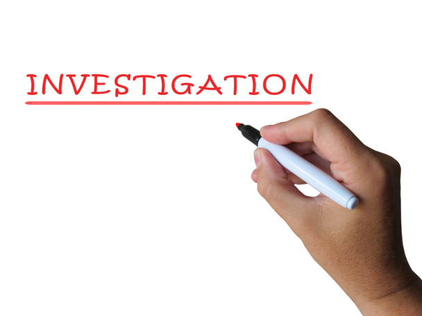 vyšetřování slovo znamená, kontrolní vyšetření a zjištění - Fotografie, Obrázek