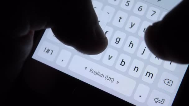hands type or write messages from smartphone. White background with backlight. - Footage, Video