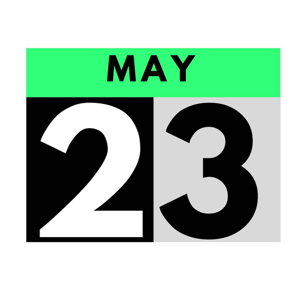 23. toukokuuta. litteä päivittäinen kalenteri kuvake .date, päivä, kuukausi .calendar toukokuussa - Valokuva, kuva