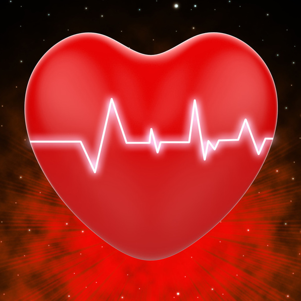 L'électro sur le cœur montre une pression cardiaque ou une passion extrême
 - Photo, image