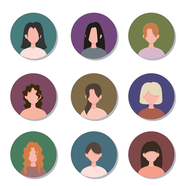 Conjunto de iconos de perfil Avatar, iconos masculinos sin rostro. - Foto, Imagen