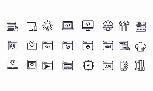 Simple Set of Web Design and Development icons vector design  - Vector, Image