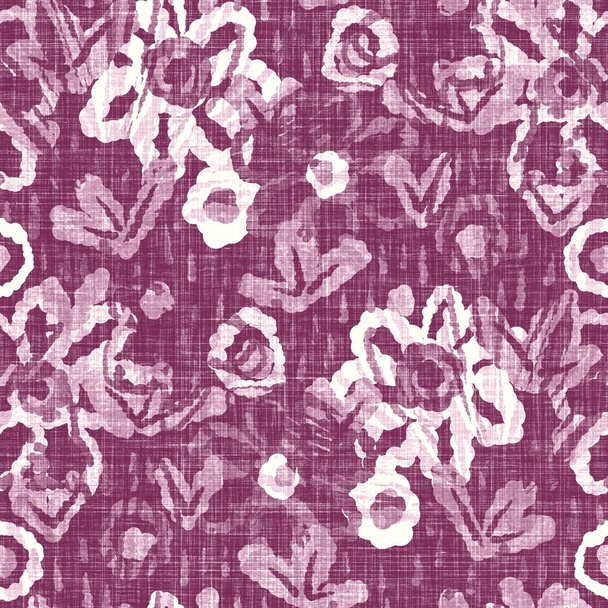 水彩の花をモチーフにした背景。手描きの土のような気まぐれなシームレスなパターン。春の夏の家の装飾のための現代の花リネン織物。装飾的なスキャンディスタイルのカラフルな自然｜print - 写真・画像