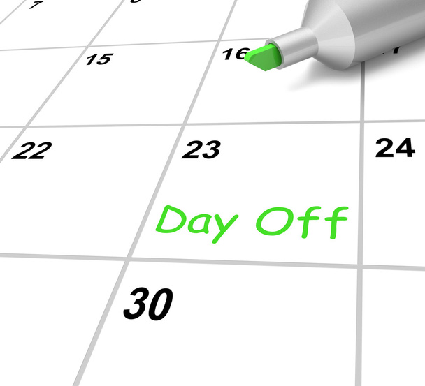 カレンダー休みの日は仕事からの休日を意味します。 - 写真・画像