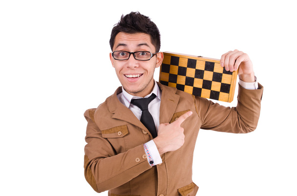 Jugador de ajedrez divertido
 - Foto, Imagen