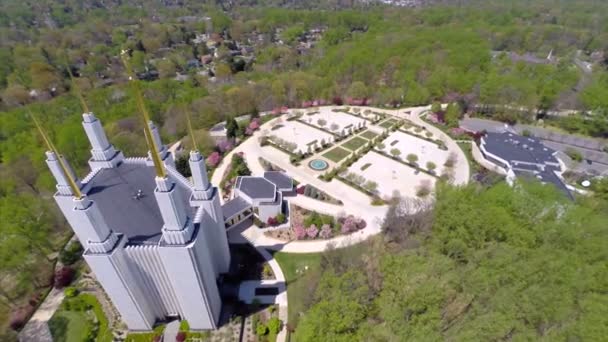 Aerial video of the LDS Temple - Footage, Video