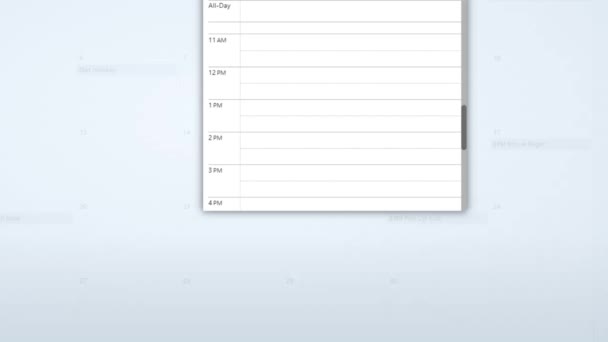 Erstellen einer geplanten Kalendererinnerung an das Fälligkeitsdatum der Arbeitsanforderung in der To-Do-Liste. Erstellen Sie im Personal Organizer Datebook eine Ad-hoc-Projektanweisung zur Erinnerung an das Fälligkeitsdatum. Digitale Anzeige der Eingabe in das Tagebuch. - Filmmaterial, Video