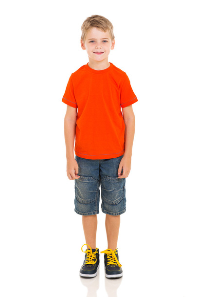 cute boy standing on white - Photo, image