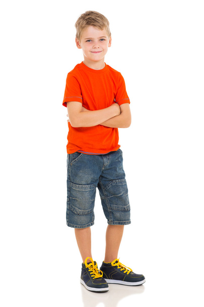 little boy posing on white background - Photo, image