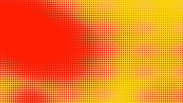 Pois demi-ton orange jaune texture dégradé de motif de couleur avec fond numérique de la technologie. BD pop art à pois avec fond d'été.  - Photo, image