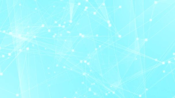 Abstract blue white polygon tech network with connect technology background. Abstract dots and lines texture background. 3d rendering. - Photo, Image