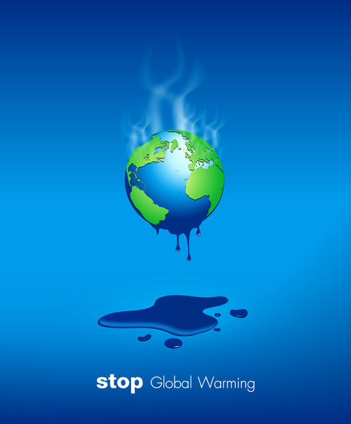 σταματήσει την παγκόσμια υπερθέρμανση του πλανήτη διάνυσμα - Διάνυσμα, εικόνα