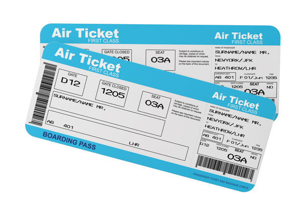 uçak boarding pass biletleri - Fotoğraf, Görsel