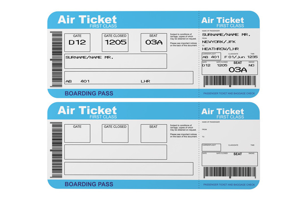 αεροπορική εταιρεία της κάρτας επιβίβασης εισιτήρια - Φωτογραφία, εικόνα