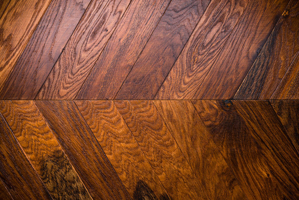 Natural wooden background herringbone, grunge parquet flooring design seamless texture for 3d interior, texture of the wooden floor parquet herringbone - Foto, Imagem