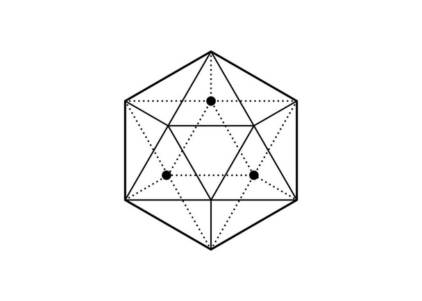 Geometria sagrada, sinal do cubo hexágono. Merkaba linha fina forma triângulo geométrico, símbolo esotérico ou espiritual. isolado em fundo branco. Ícone do tetraedro da estrela., wicca adivinhação esotérica - Vetor, Imagem