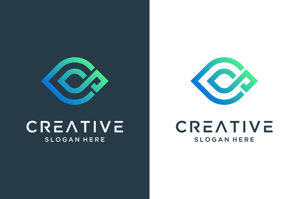 Luova kirjain C logo suunnittelu inspiraatiota - Vektori, kuva