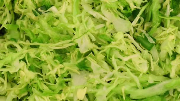 Salada de repolho branco close-up - Filmagem, Vídeo