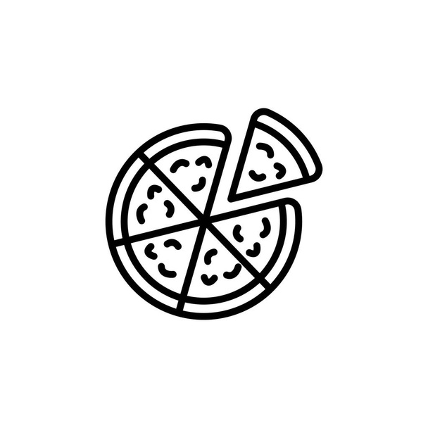 Icono de pizza en vector. Logotipo - Vector, Imagen