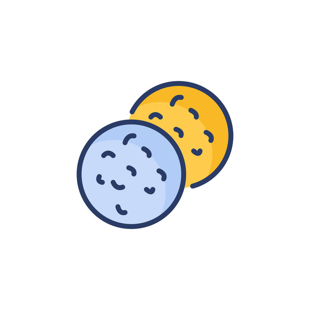 Ícone de biscoito no vetor. Logotipo - Vetor, Imagem