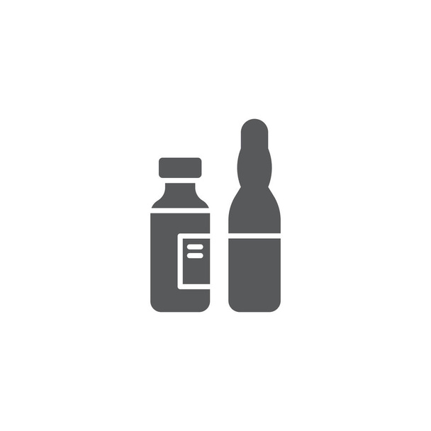 medical ampoule line icon linear style sign for mobile concept and web design vial ampoule - Vector, Image