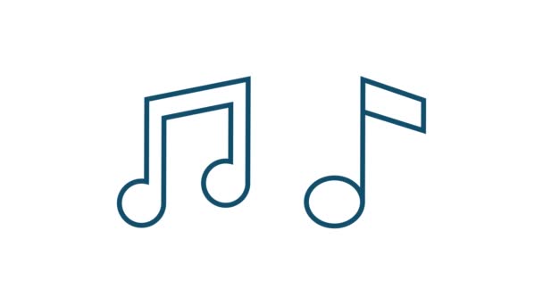 Music icon in flat style. Music, voice, record icon. Motion graphics. - Footage, Video