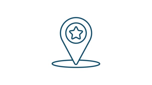 Navigation and Map line icons set. Motion graphics. - Footage, Video