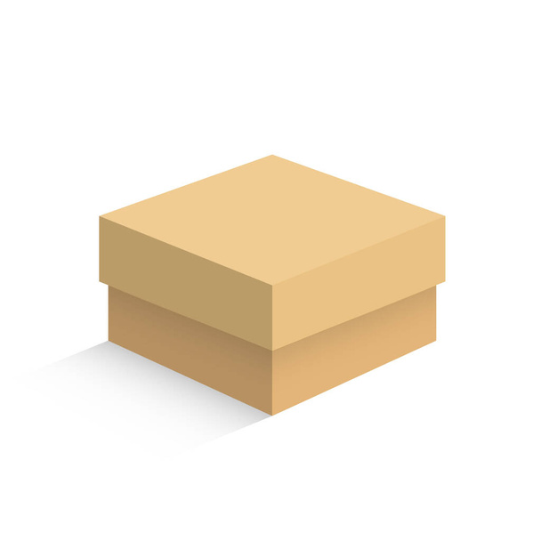 Закрытый вектор иконки коробочки для упаковки - Вектор,изображение