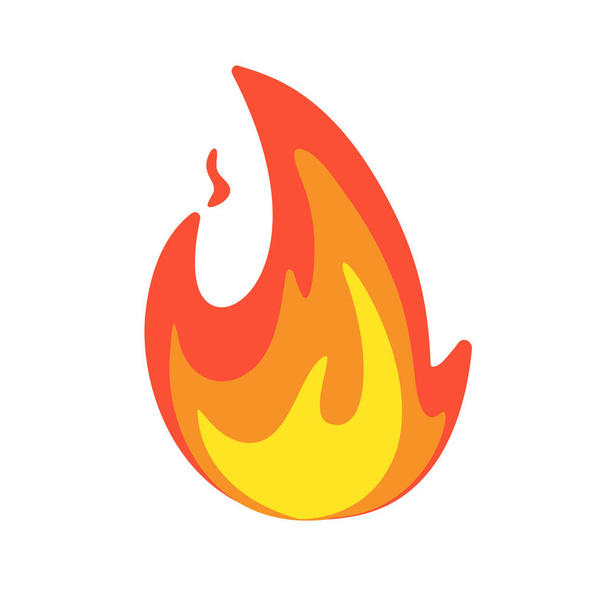 Vector Collection of Flame. Simple fireball design Campfire and fire prevention ideas - Vektör, Görsel