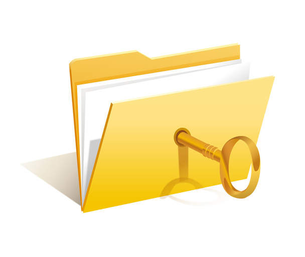 Key in the folder - Vector, Image