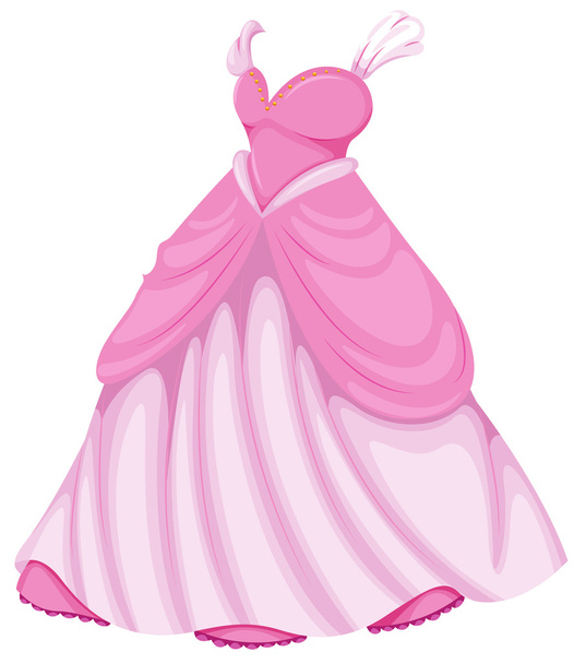 美しいピンクのドレス - ベクター画像