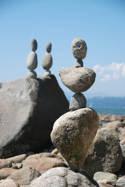 Balanced Rocks na praia de Vancouver - Foto, Imagem