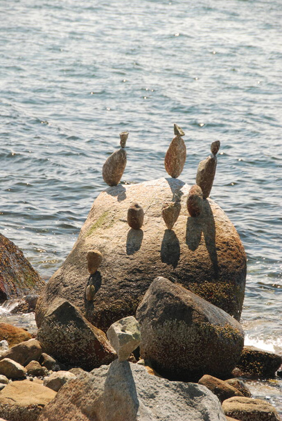 Balanced Rocks στην παραλία του Βανκούβερ - Φωτογραφία, εικόνα