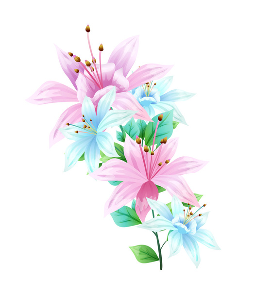 tło kwiatów - Wektor, obraz
