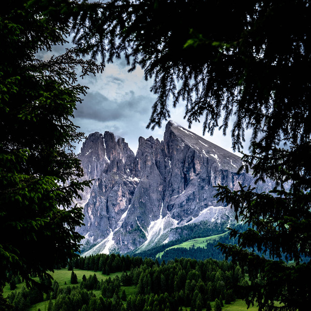 Dolomitlerde Langkofel Dağı - İtalya - Fotoğraf, Görsel