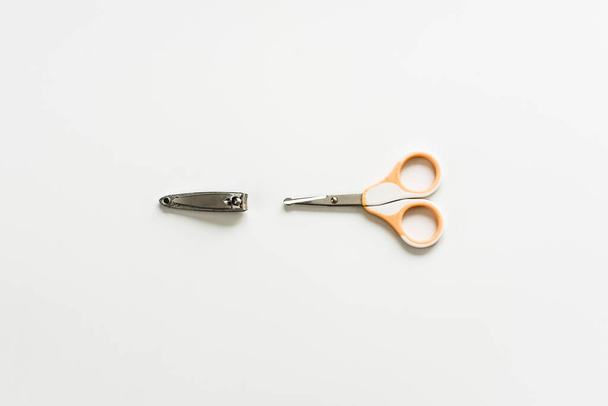 Systems for caring for and cutting different nails, a nail clipper and hygienic scissors. - Photo, Image
