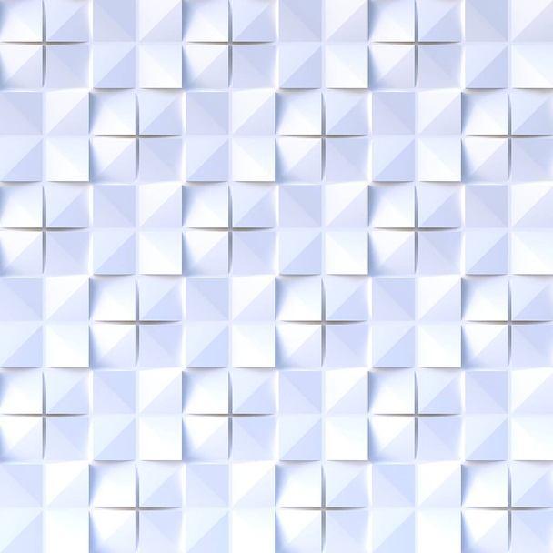 Kuvitus. Abstrakti valkoinen 3d geometrinen tausta varjossa. Arkkitehtoninen rakenne suorakulmioita. kolmiulotteisten monikulmioiden kolmiulotteinen geometrinen koostumus. 3D-paneeli. tausta.  - Valokuva, kuva