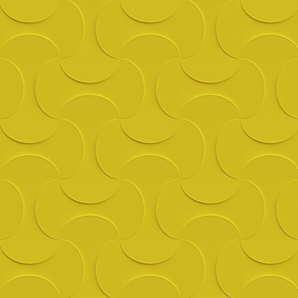 3 d kuva. Keltainen saumaton seinäpaneeli. Keltainen kiiltävä helpotus paneel.3D tekee abstrakti tausta. Juhlatausta, onnittelukortti. 3d geometrinen tausta varjossa. 3D-paneeli. Renderointi - Valokuva, kuva