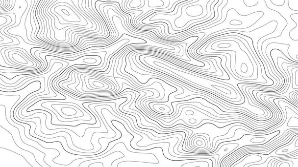 Fondo del mapa topográfico. Mapa de cuadrícula. Patrón de líneas de contorno. Ilustración vectorial - Vector, Imagen