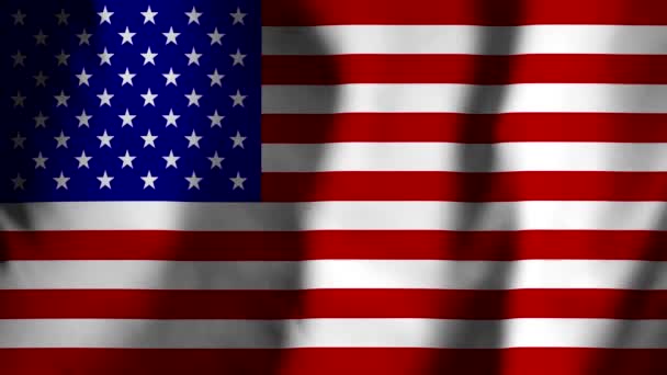 drapeau américain agitant dans le vent - Séquence, vidéo