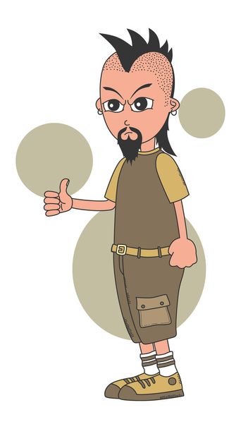 hombre personaje de dibujos animados - Vector, imagen