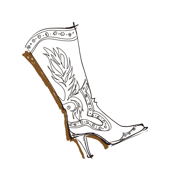 Women's boots - Vector, Image
