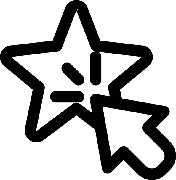 星のアイコンのカーソル白い背景のベクトルイラスト  - ベクター画像