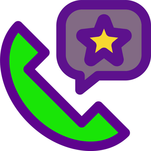 telefon csillag ikon, vektor illusztráció elszigetelt fehér háttér  - Vektor, kép