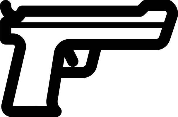 pistol icon, vector illustration isolated on white background  - Vector, Image