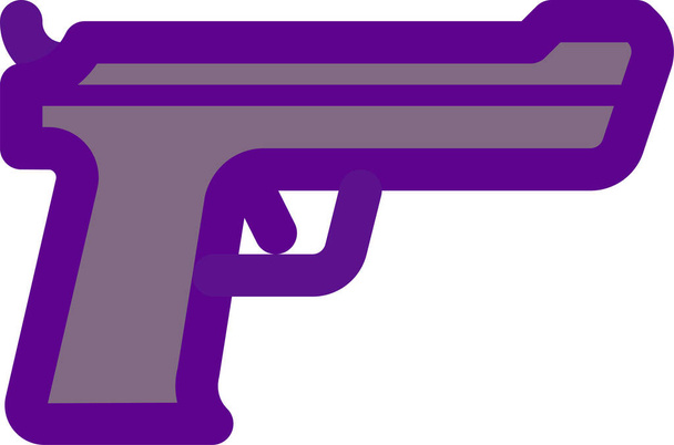 拳銃のアイコン白地に描かれたベクトルイラスト  - ベクター画像