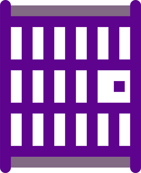 gevangenis poort icoon, vector illustratie geïsoleerd op witte achtergrond  - Vector, afbeelding