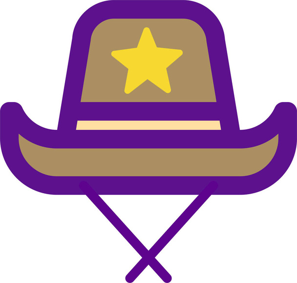 sheriff icoon, vector illustratie geïsoleerd op witte achtergrond  - Vector, afbeelding