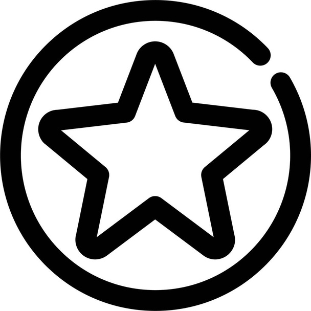 icono de la estrella, ilustración vectorial aislada sobre fondo blanco  - Vector, Imagen