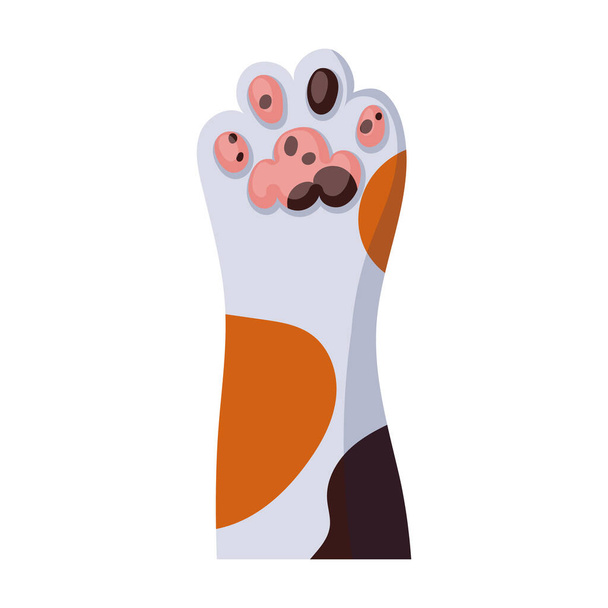 Εικονίδιο φορέα πόδι γάτα διάνυσμα.εικονίδιο φορέα κινουμένων σχεδίων απομονώνονται σε λευκό πόδι γάτα φόντο. - Διάνυσμα, εικόνα